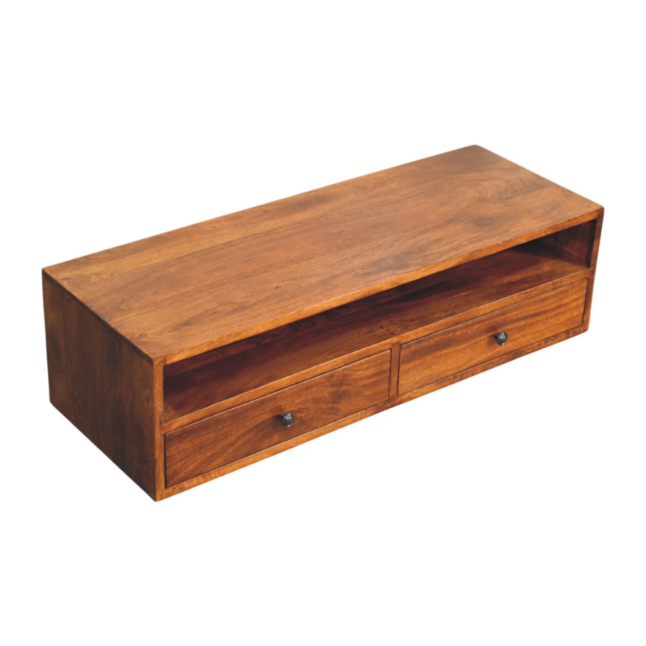 Solid Wood Lunar Wall-Mounted Media Unit