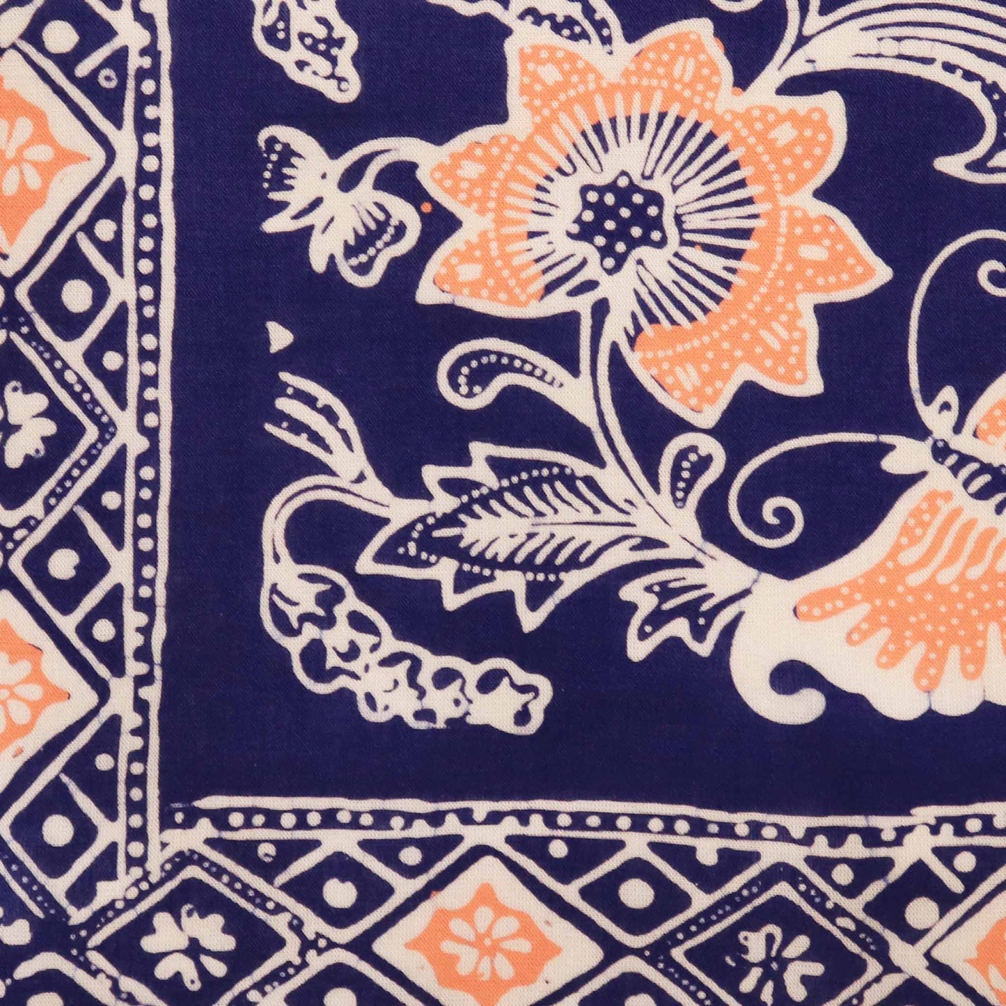 Large 39" Hand Dyed Batik Bandana - Passion Flutter