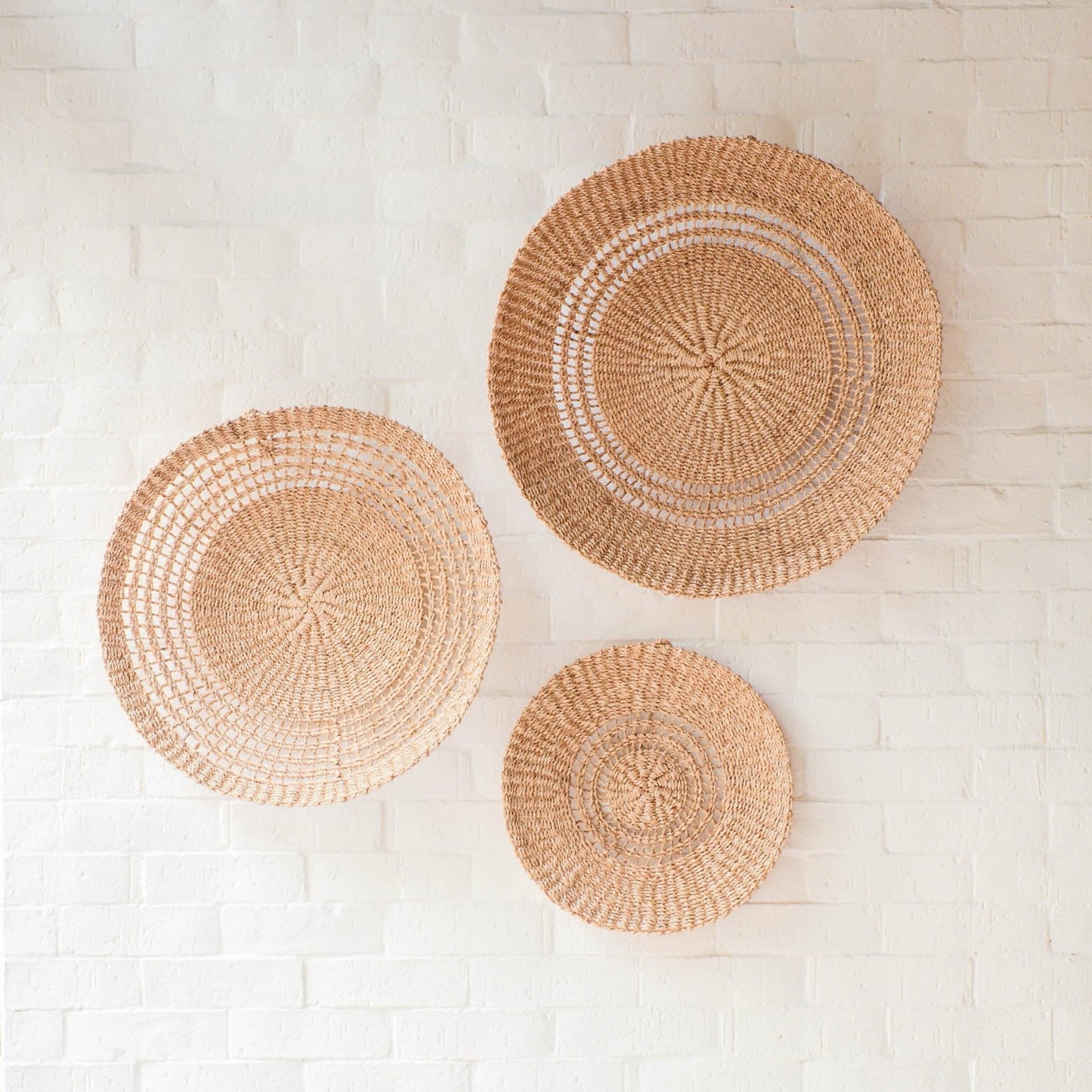 Open Weave Wall Baskets, Medium