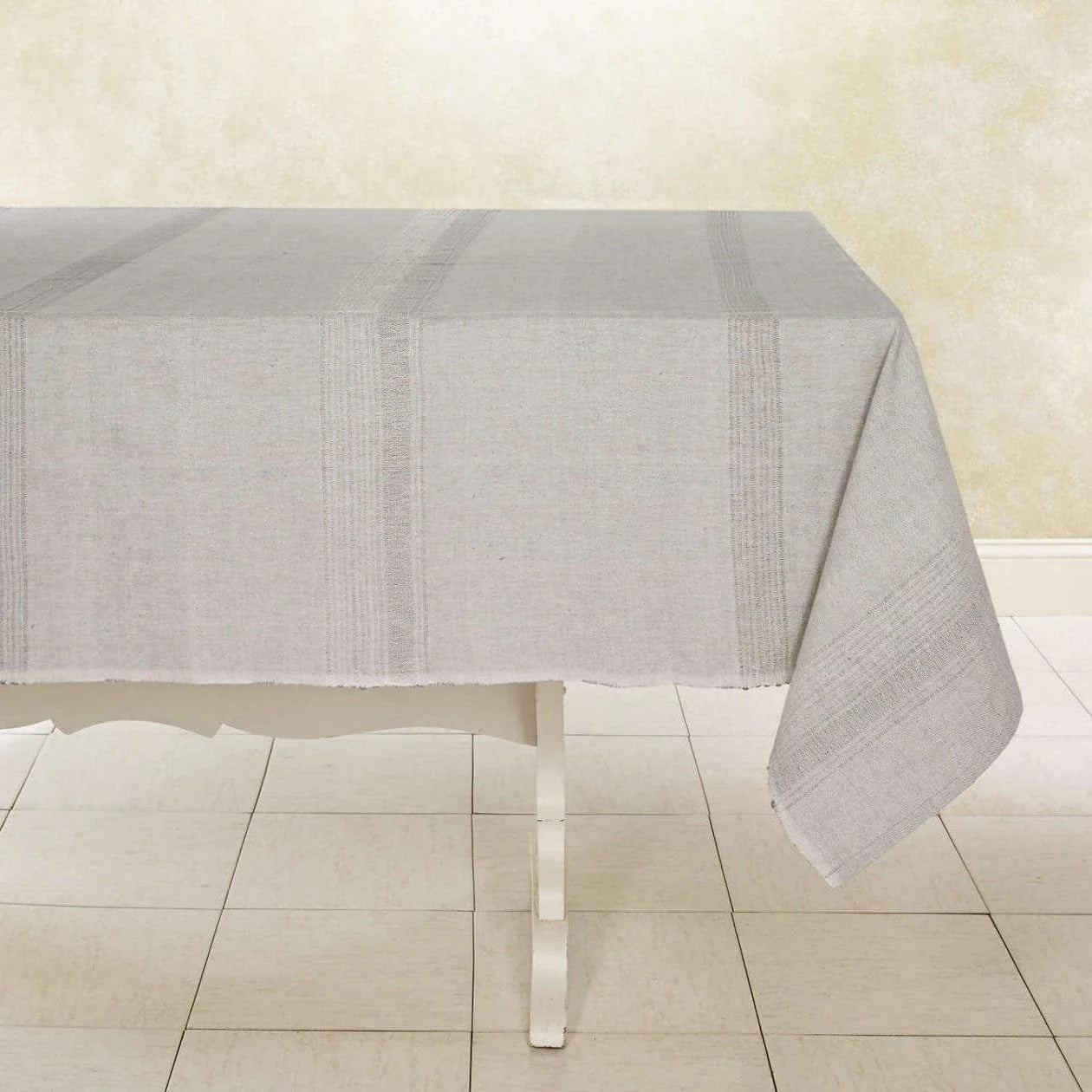 ECOLOOM Handwoven Cotton Tablecloth. Fair Trade – Artisan Made – Raised Weave