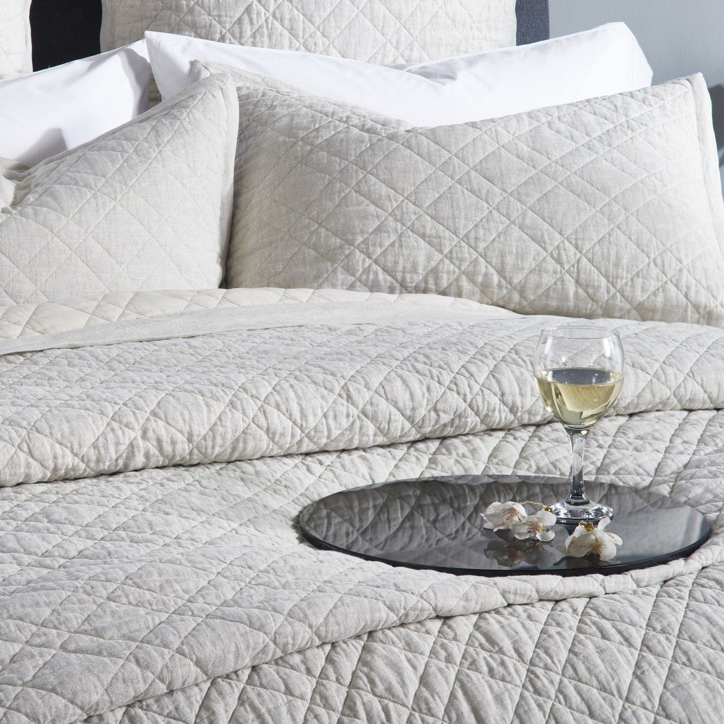 Chloe European Linen Coverlet