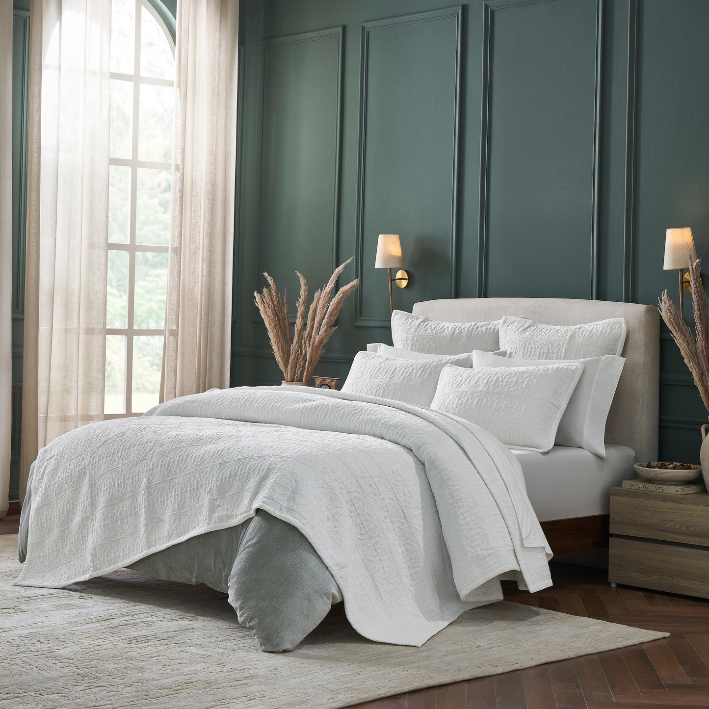 Duke Geometric Cotton Velvet Quilt