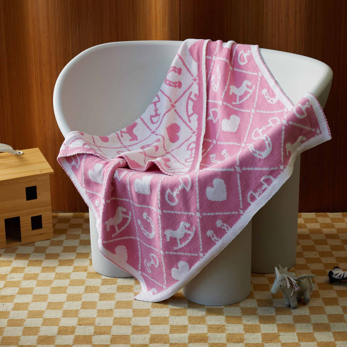 Baby Pony Quilt - Cotton Knit Blanket