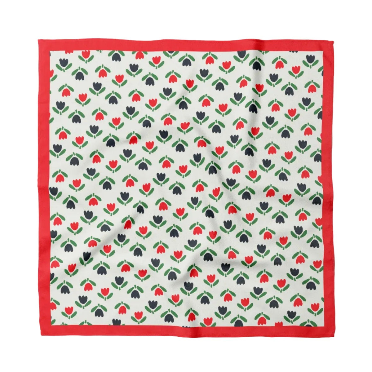 Red Tulip Cotton Bandana