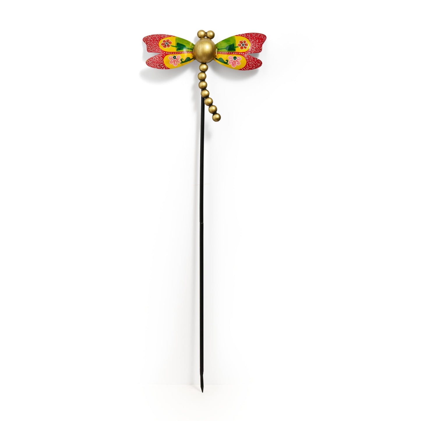 Vikaas Hand Painted Dragonfly Garden Stake