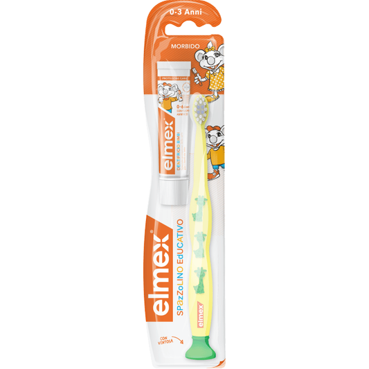 Elmex Kids Stand Up Toothbrush 0-3years with Toothpaste - 1.5 Oz