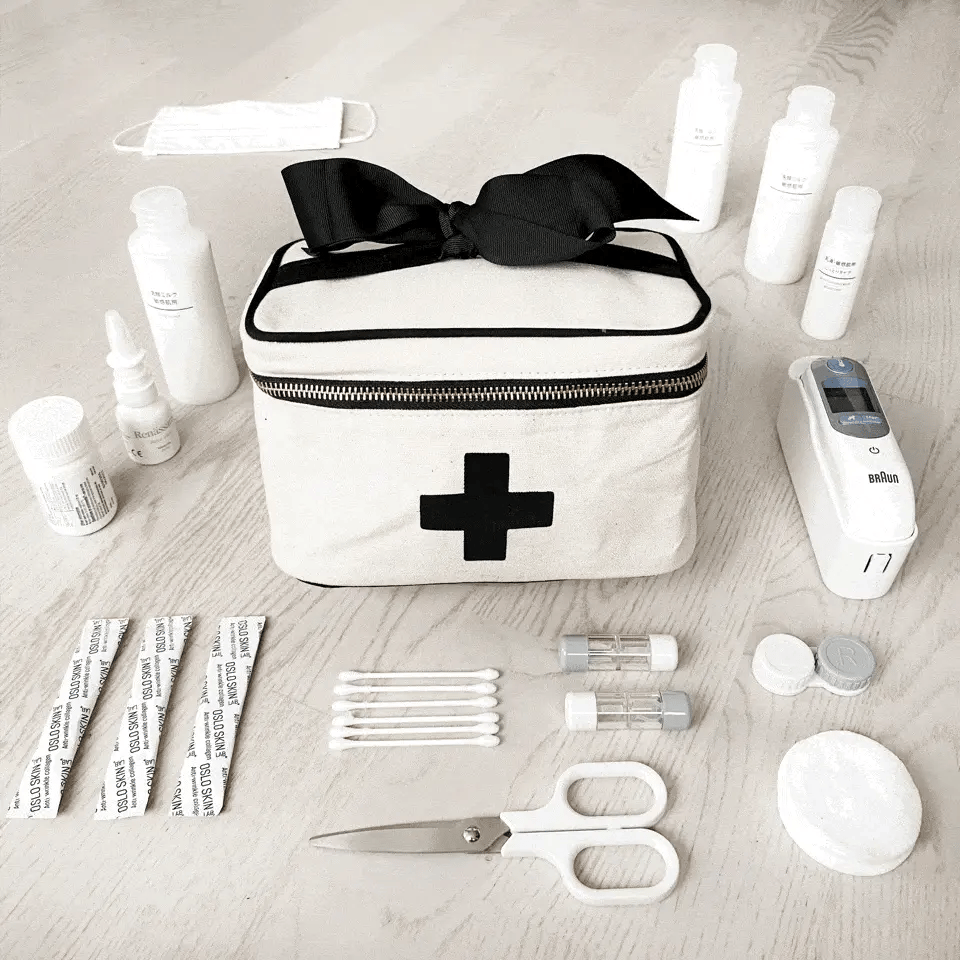 Meds and First Aid Storage Box, Cream - Osadia Concept Store