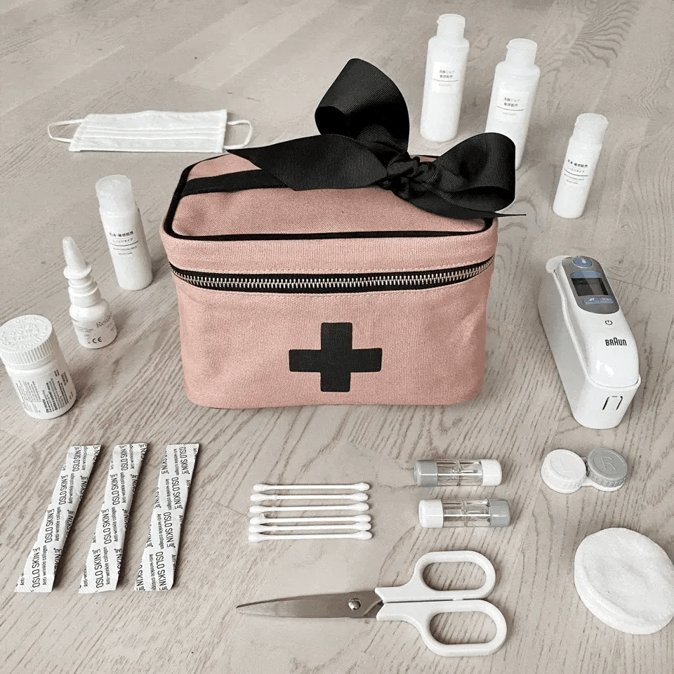 Meds and First Aid Storage Box, Pink/Blush - Osadia Concept Store