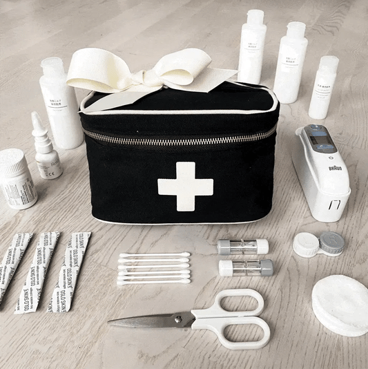 Meds and First Aid Storage Box, Black - Osadia Concept Store