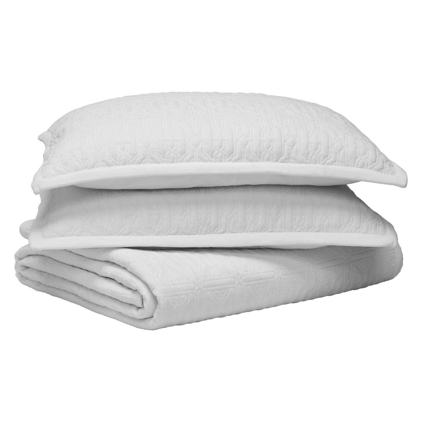 Duke Geometric Cotton Velvet Quilt Sham