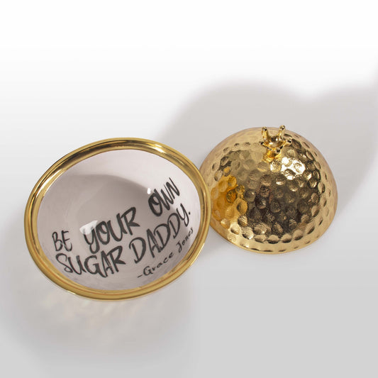 "Be Your Own Sugar Daddy" Grace Jones - Bowl With Quote - In Stock