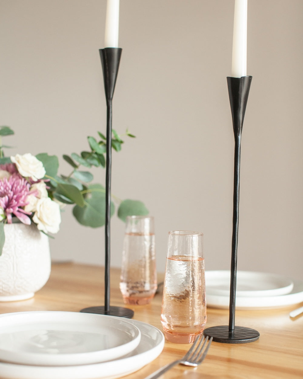 S/2 Phoenix Candlesticks - Brass Finish