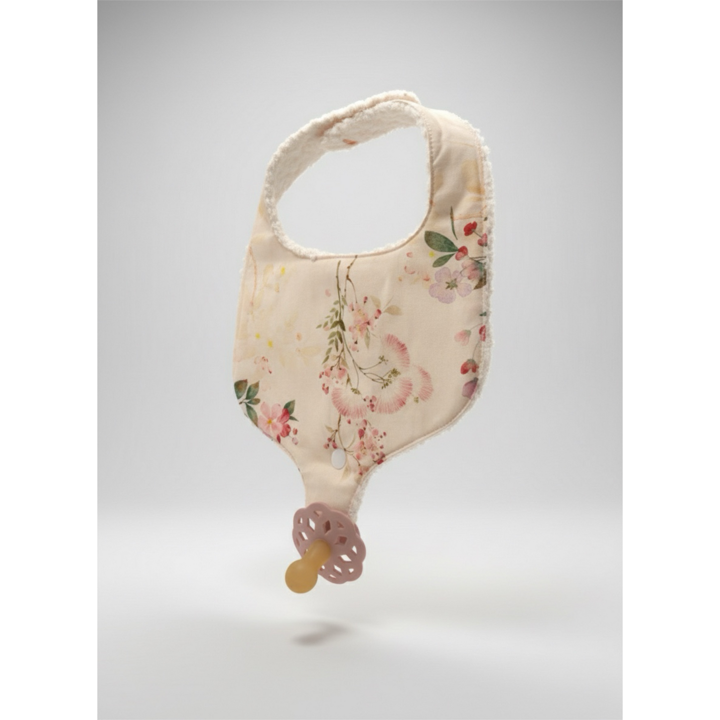 Soothe & Snap Pacifier Bib – Ivory Botanical