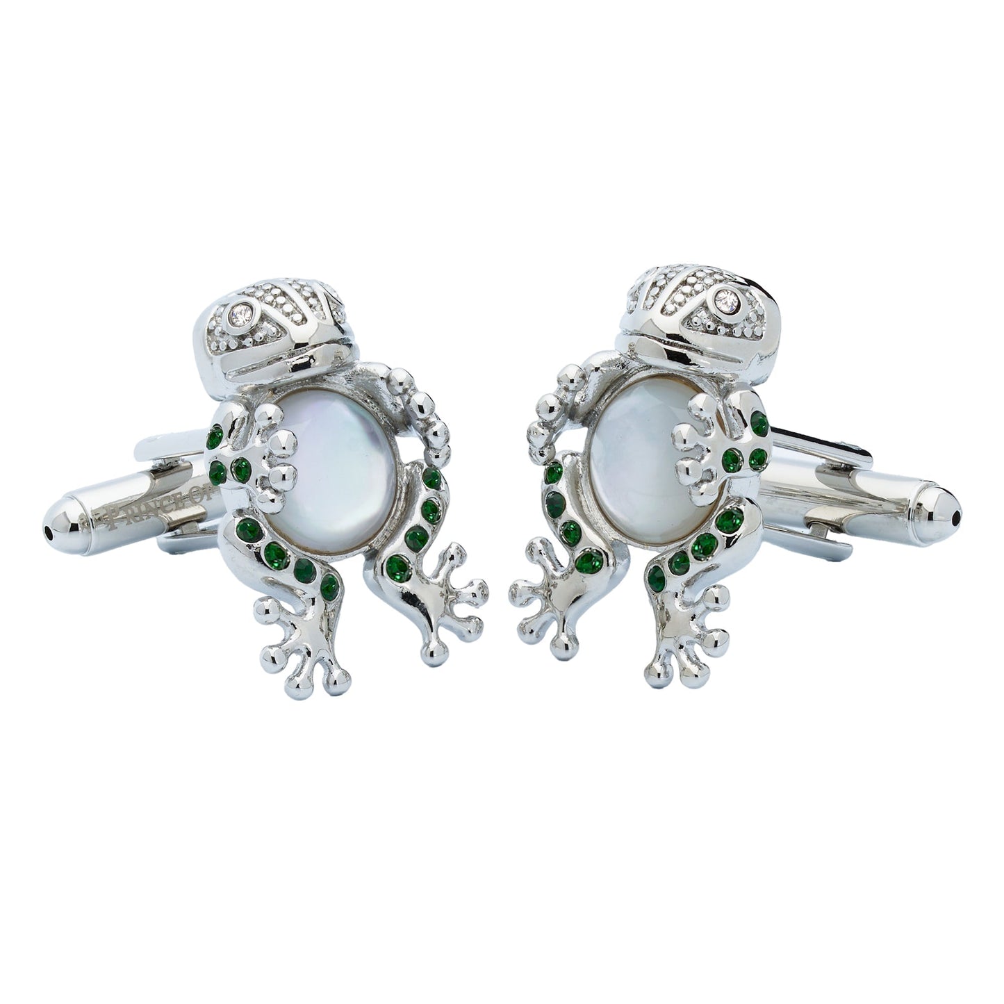 Crystal Frog Prince Cufflinks – Enamel & Faceted Crystal Luxury
