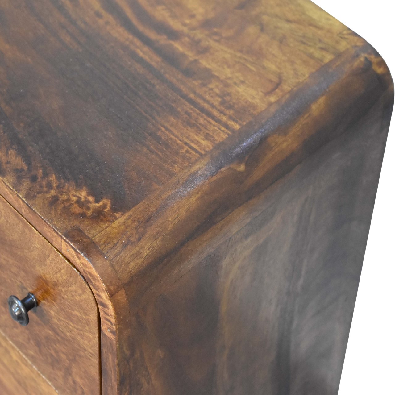 Solid Wood Mini Curved Chestnut Chest