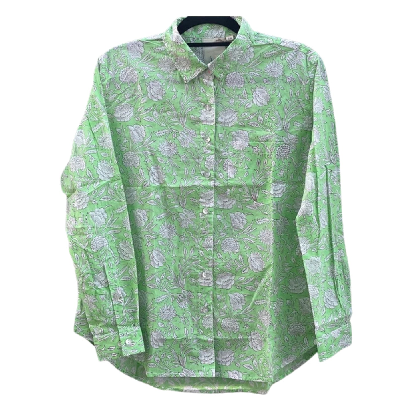 Good Boyfriend Shirt Floral Escape Honeydew/Pinecone