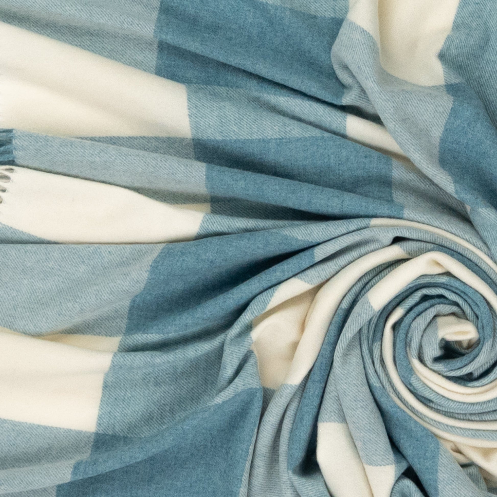 Southampton Home Merino Wool Throw – Block Sky | UK Made - Osadia Concept Store