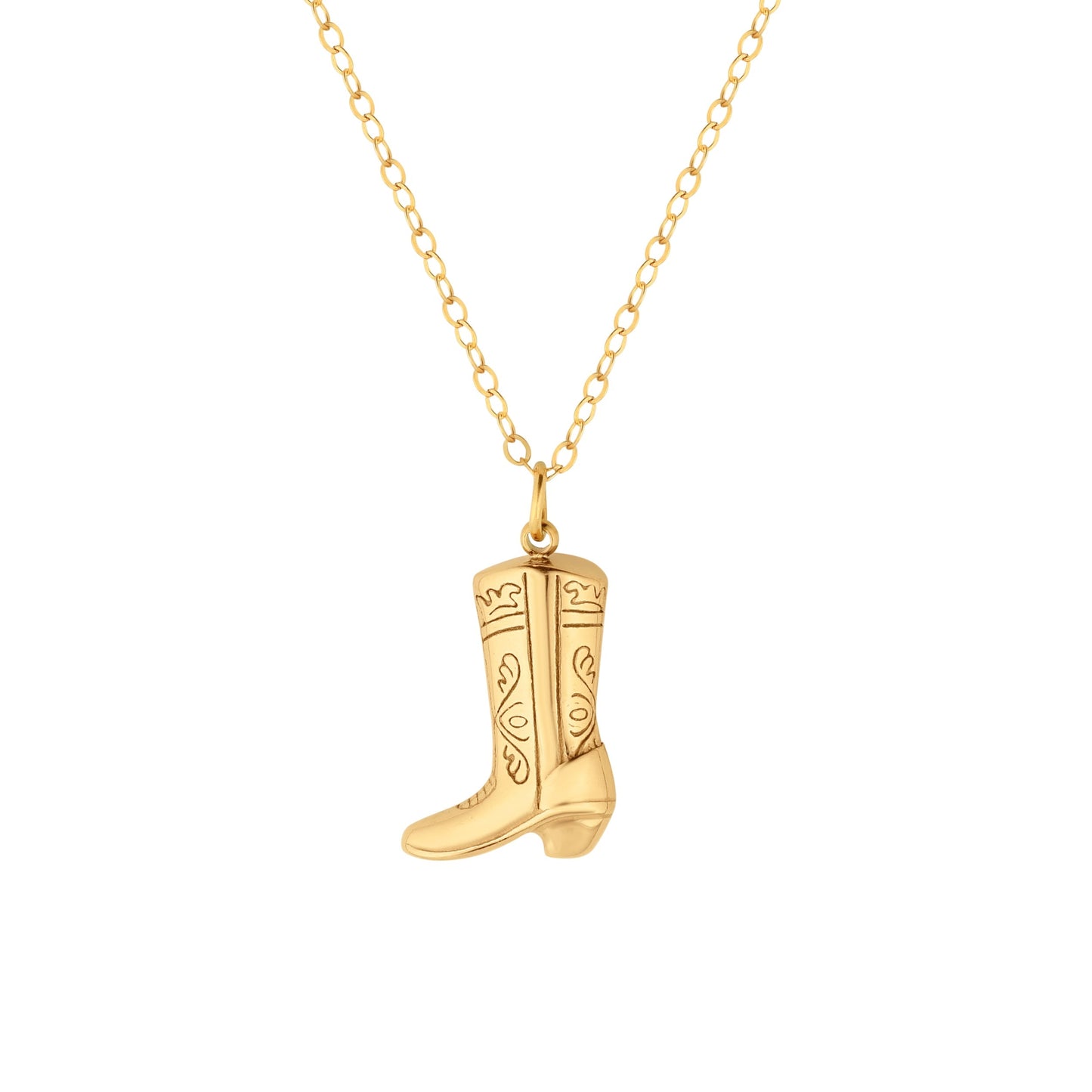 Give Em The Boot Gold Charm Necklace | Magnetic Clasp