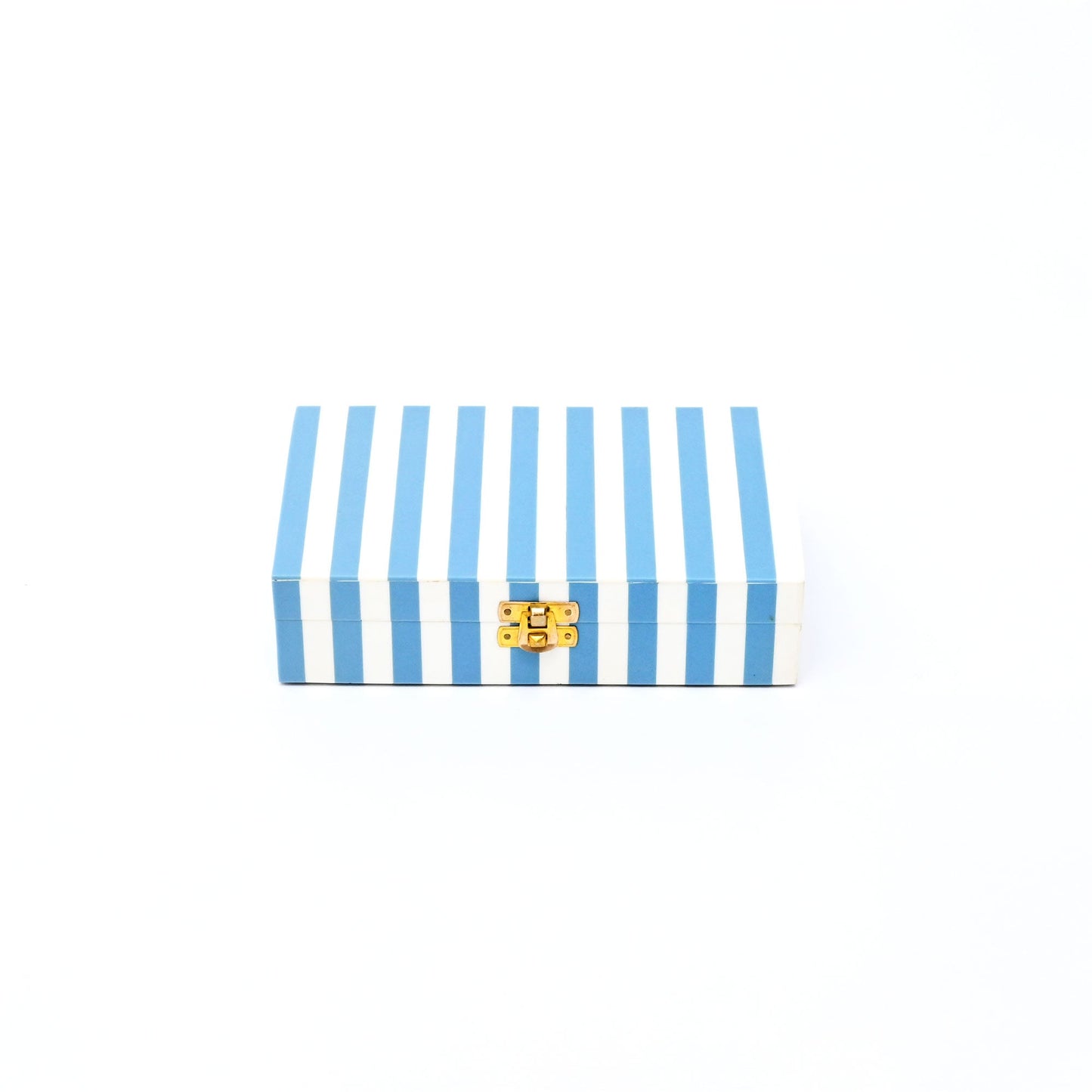 Decorative Box | Striped Resin Rectangle Box | Wood