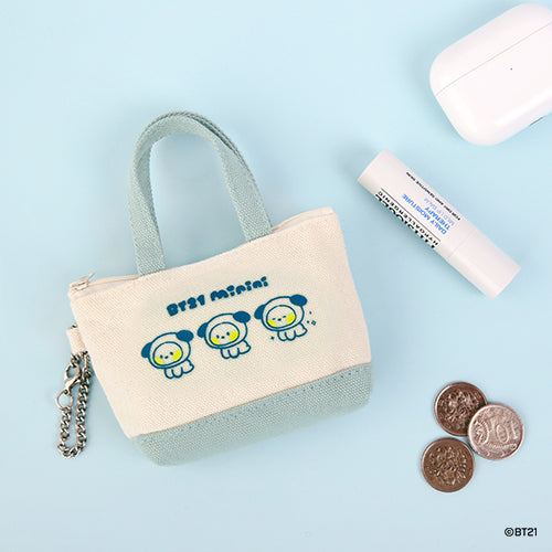 BTS  x BT21 Minini Canvas Bag And Pouch