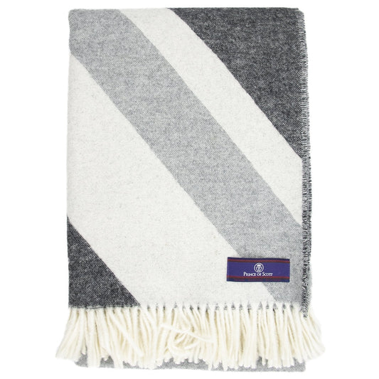 Prince of Scots Monochromatic Union Jack Merino Wool Throw