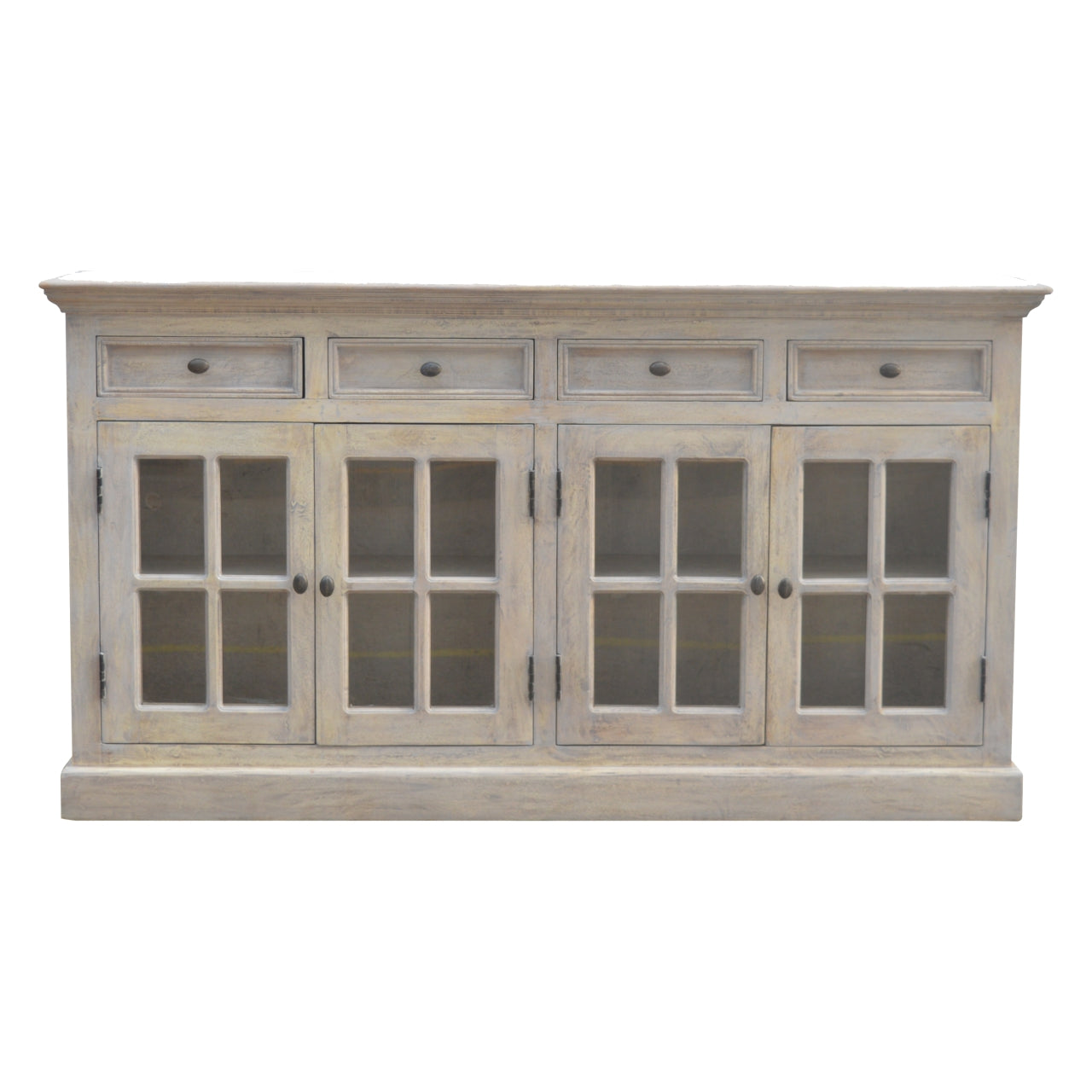 Solid Wood Stone Acid Wash Glazed Sideboard