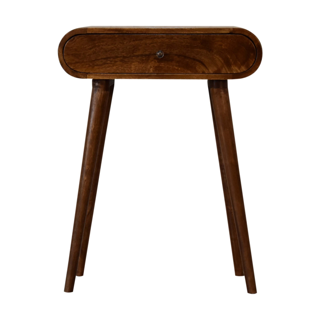 Solid Wood Mini Round Chestnut Console