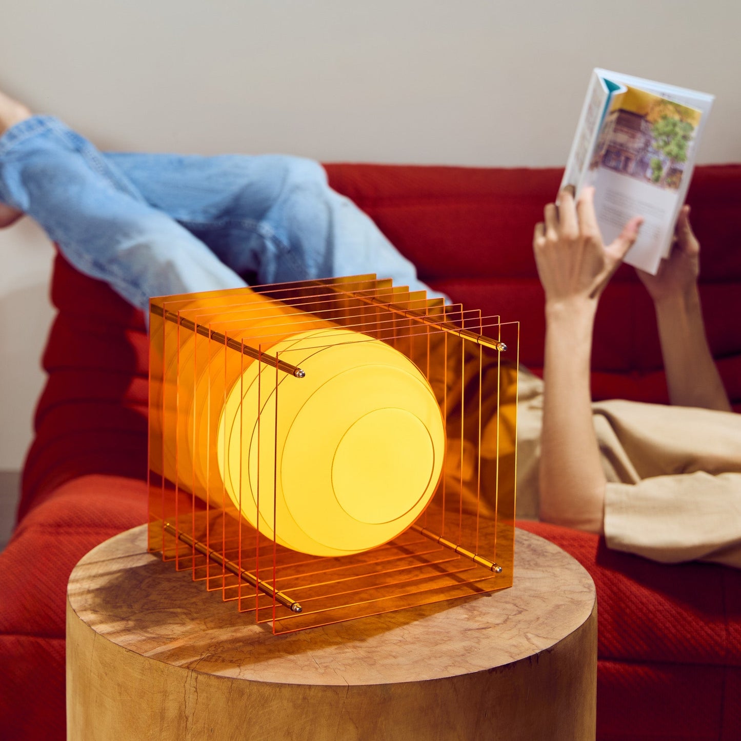 Lớp big square in orange acrylic