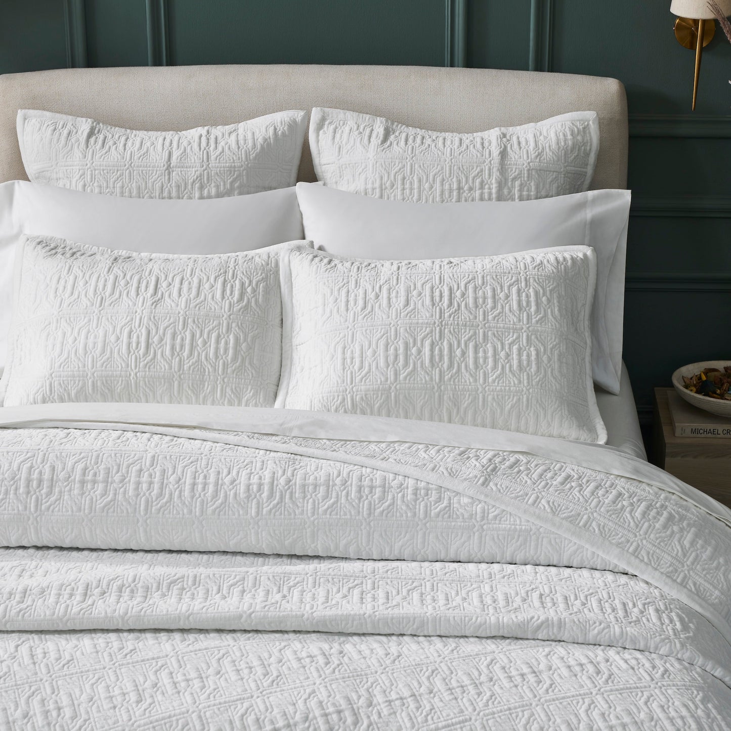 Duke Geometric Cotton Velvet Quilt