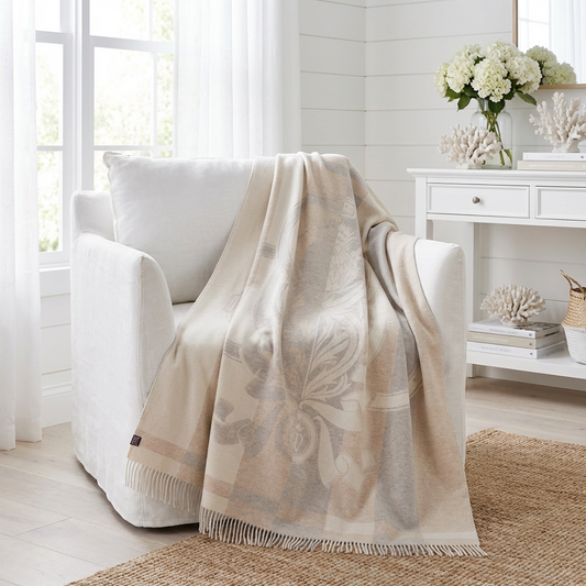 Thistle Reign Reversible Throw – Extra-Fine Italian Merino Wool | 56" x 72" - Osadia Concept Store