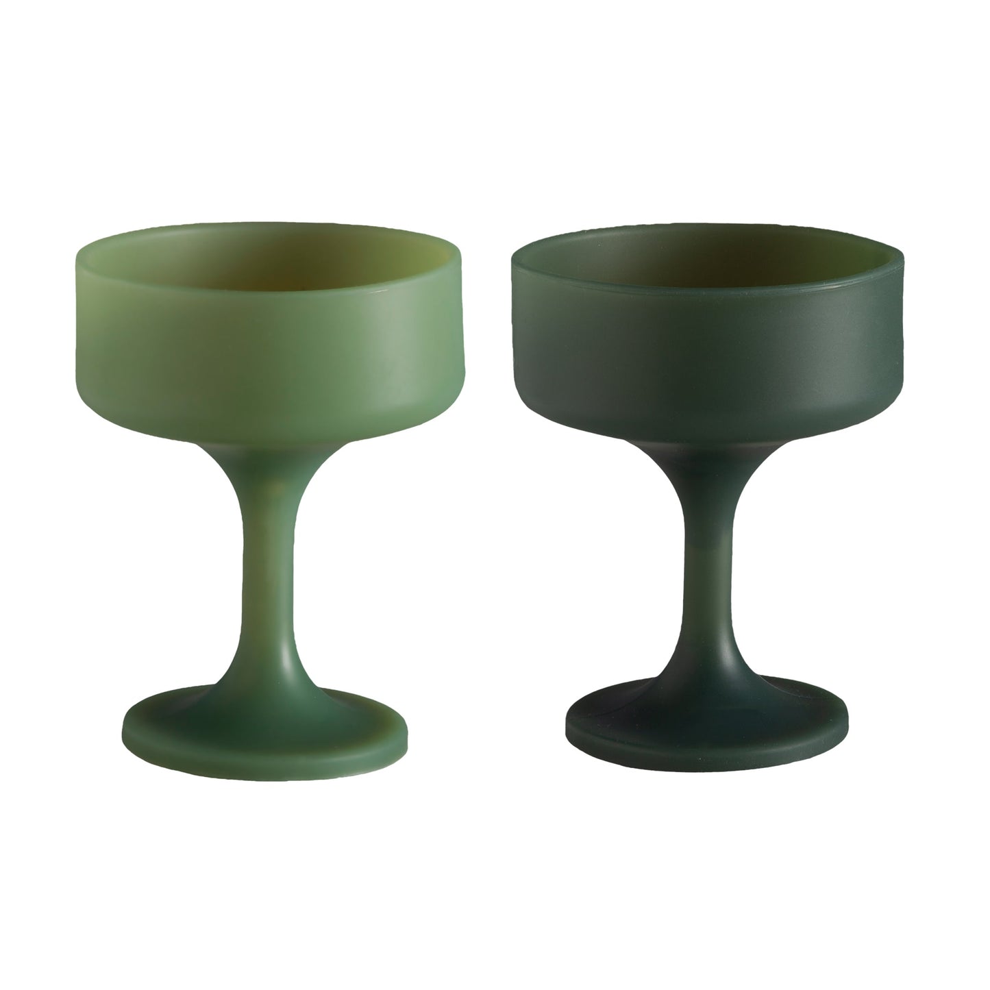 sage + olive | mecc | silicone unbreakable cocktail glasses