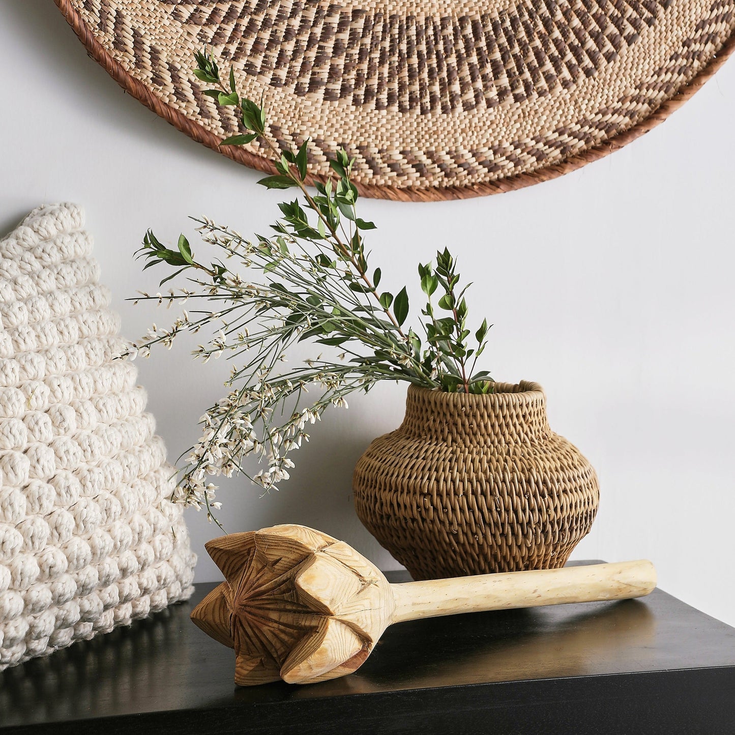 Protea Wooden Table Sculpture