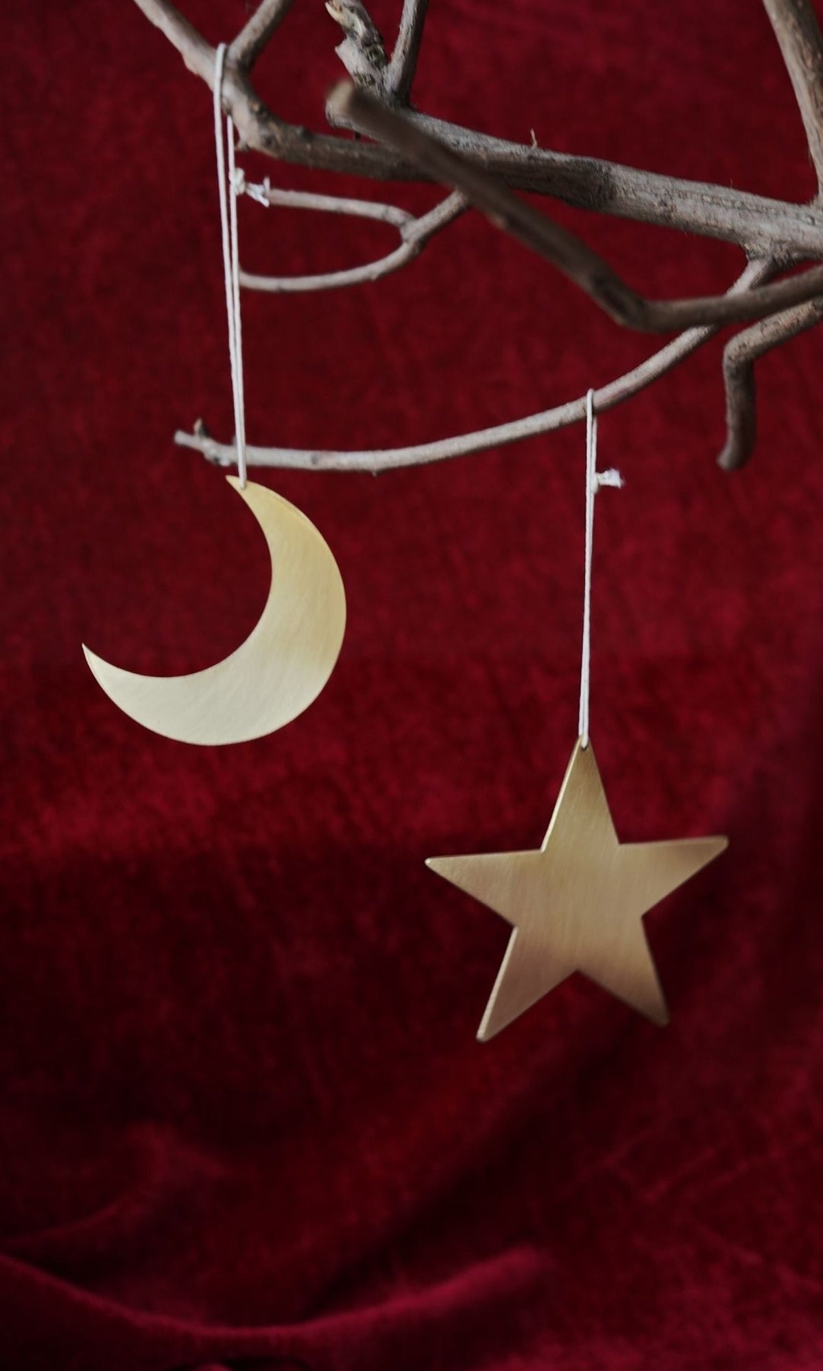 S/5 Crescent Moon and Star Ornament