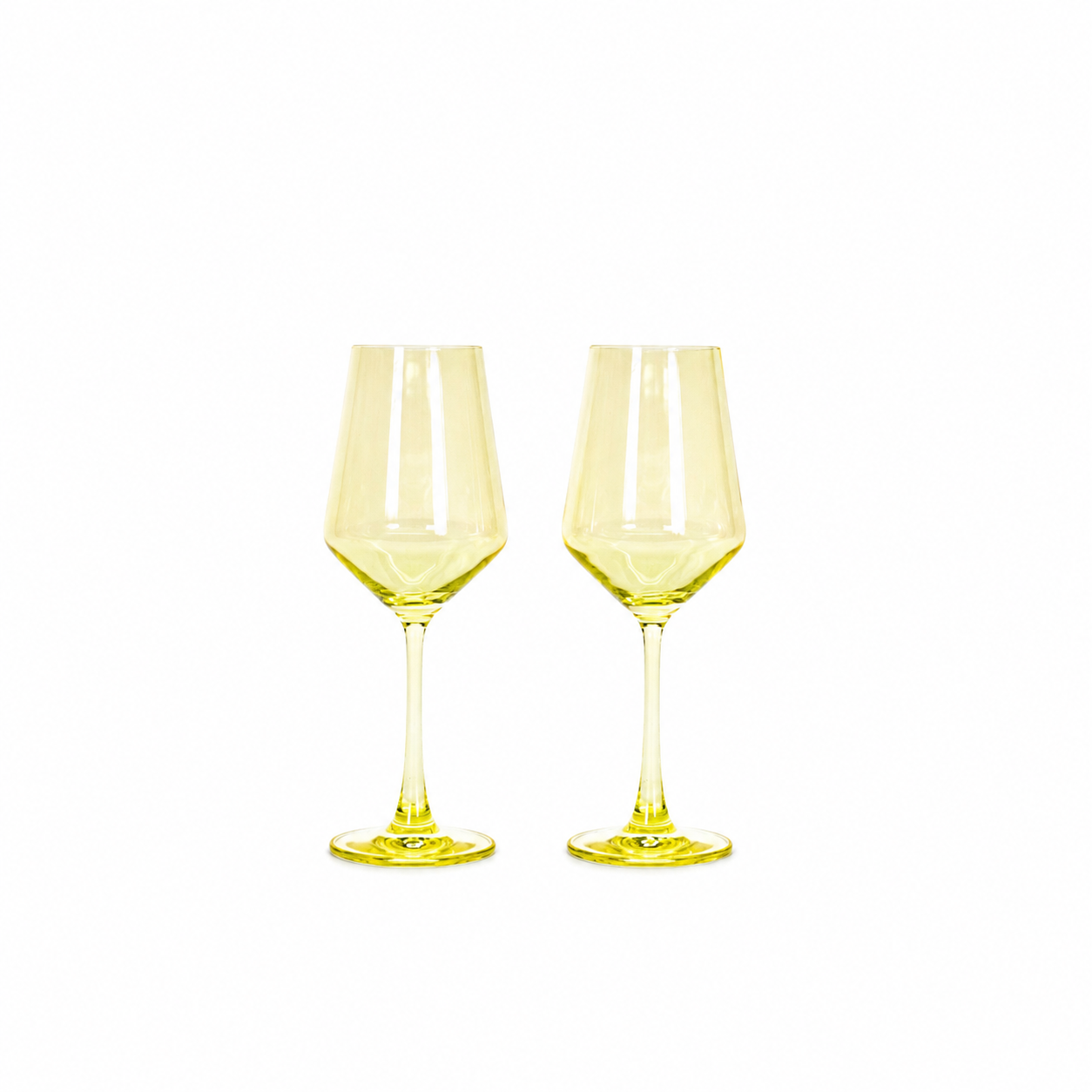 Lemon Drop - Colored Wine Glass