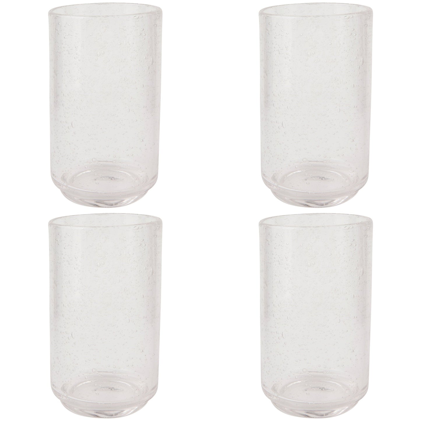 Set of 4 Tumbler 17oz Bubbled Clear
