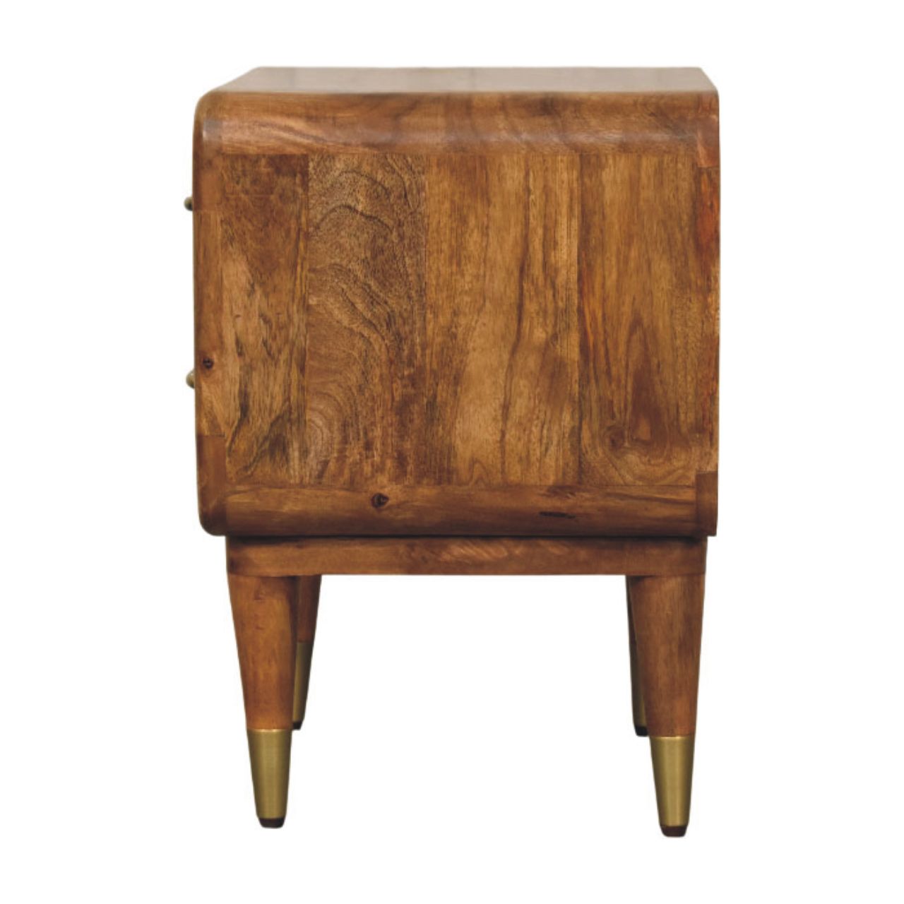Solid Wood Amber Oak Bedside Table