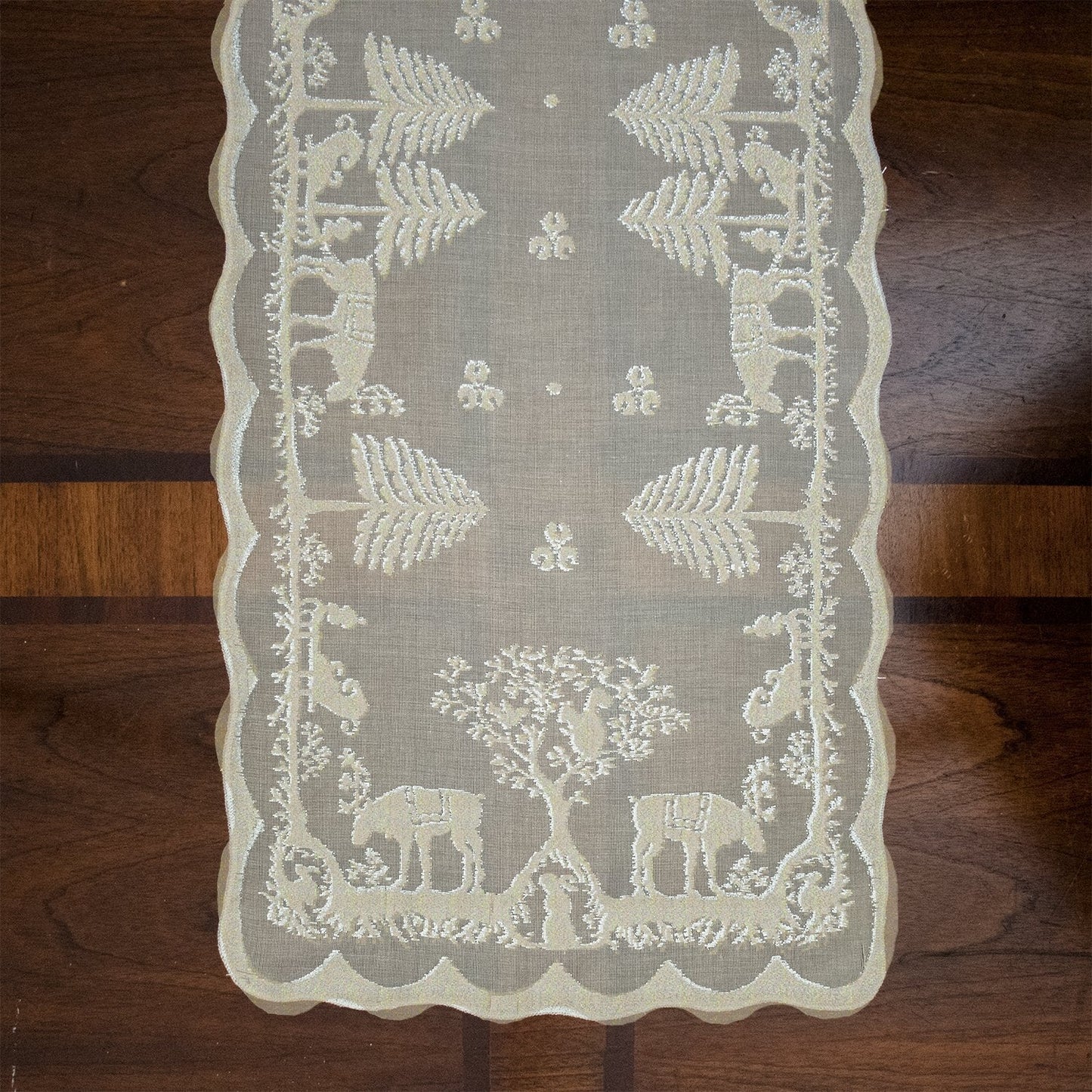 Prince of Scots Scottish Leno Gauze Table Runner ~ Gold Lurex ~