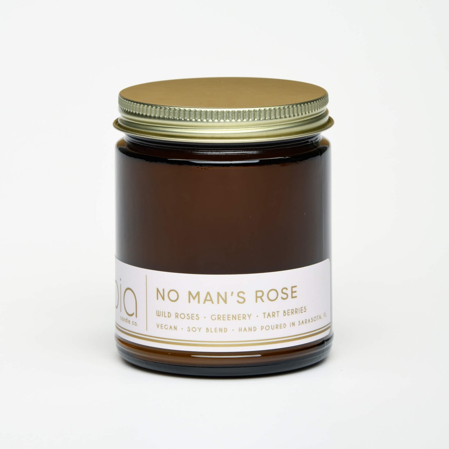 No Man's Rose Soy Blend Candle - Dewy Rose, Black Currant & Moss