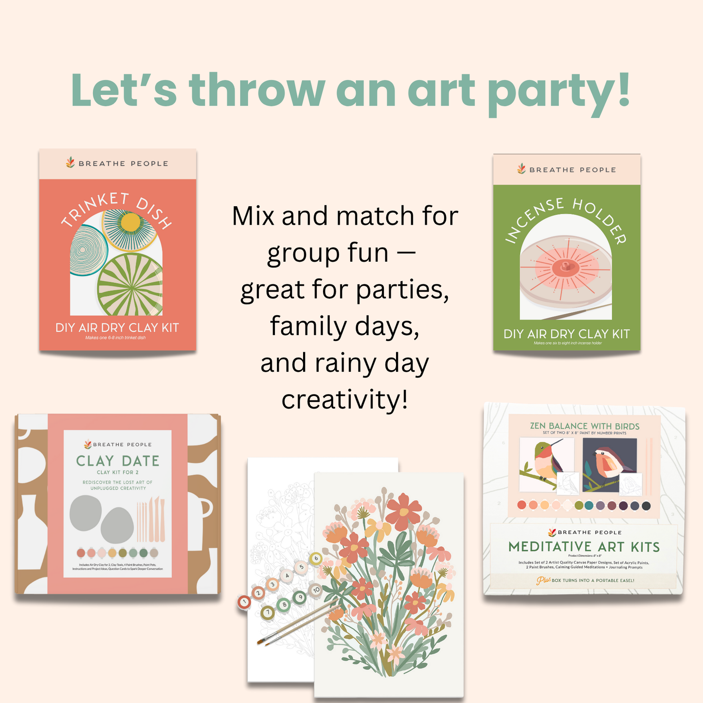 Petite Artisan Clay Date: Clay Kit for 2
