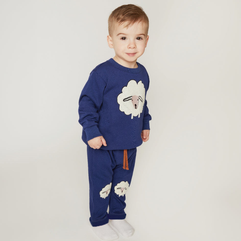 Embroidered Cozy Sheep Baby Jogger