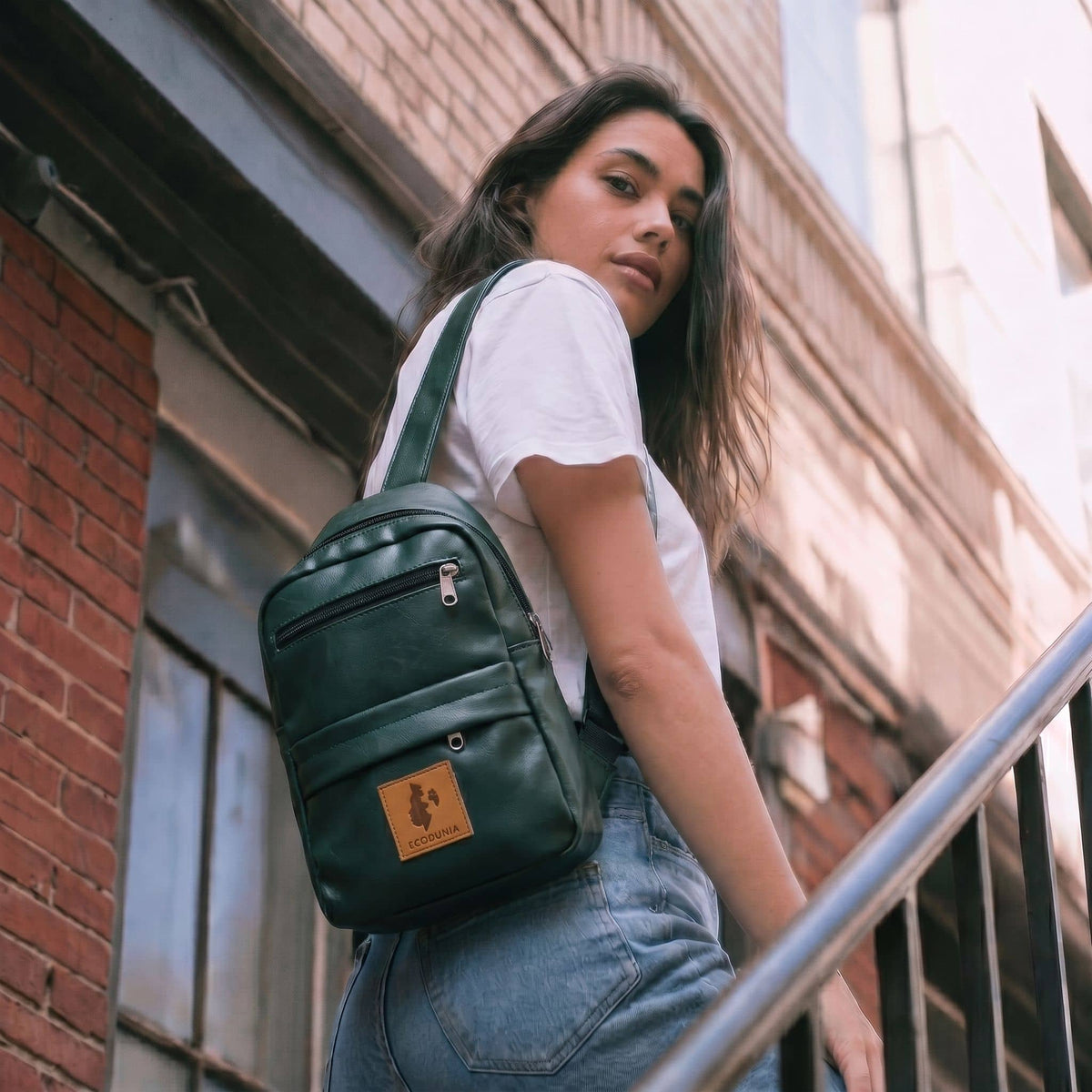 Vegan Leather Crossbody Bag for Women | Umoja Large Sling Bag for Men