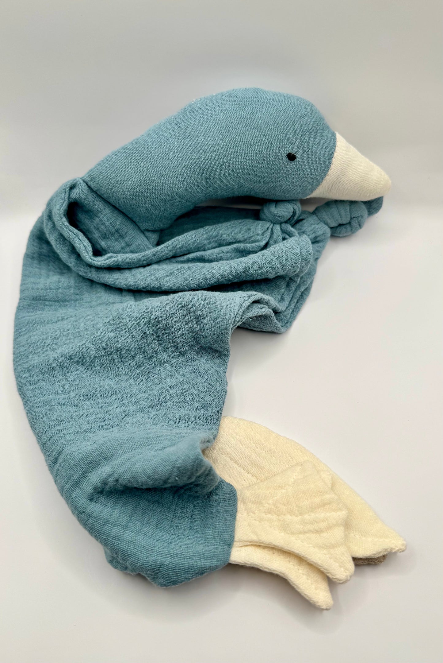 Goose Lovey Security Blanket-Cerulean