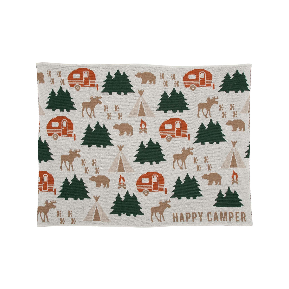 Baby Happy Camper - Cotton Knit Blanket