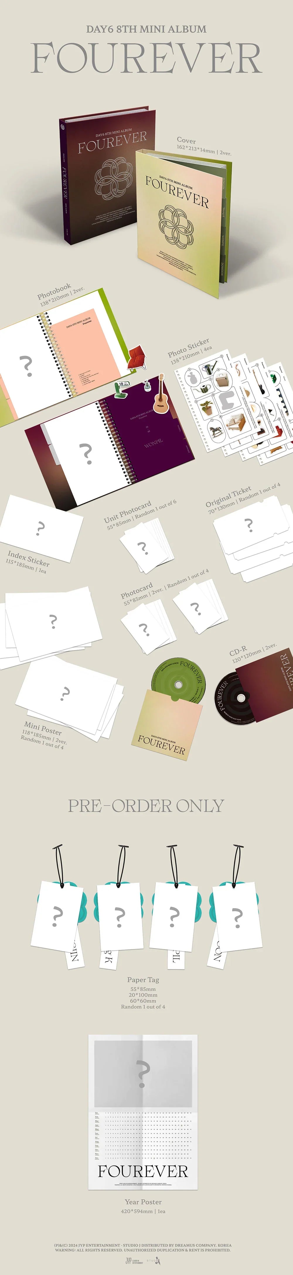 Day6 6th Mini Album - Fourever (Photobook Ver.) - Osadia Concept Store