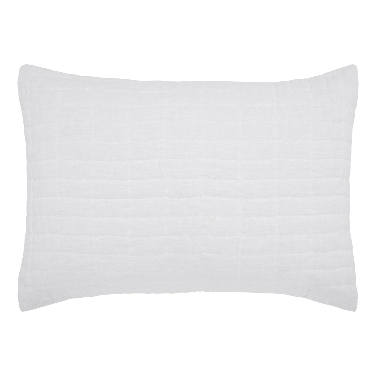 Logan Grid European Linen Quilt Sham