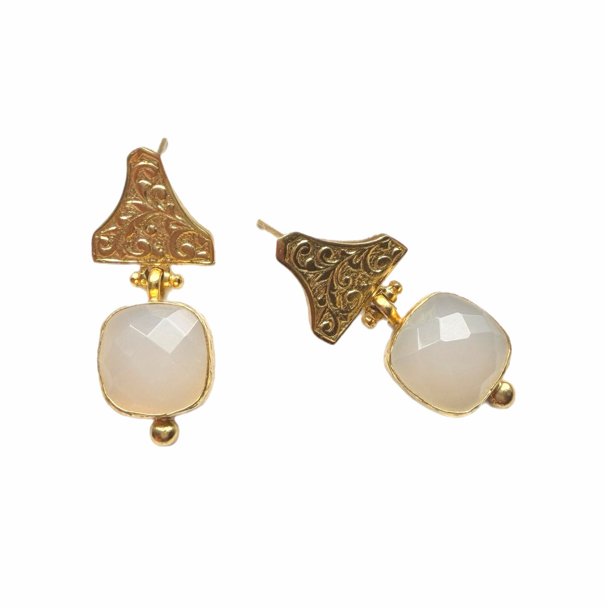 Sofya Snow Quartz Earrings