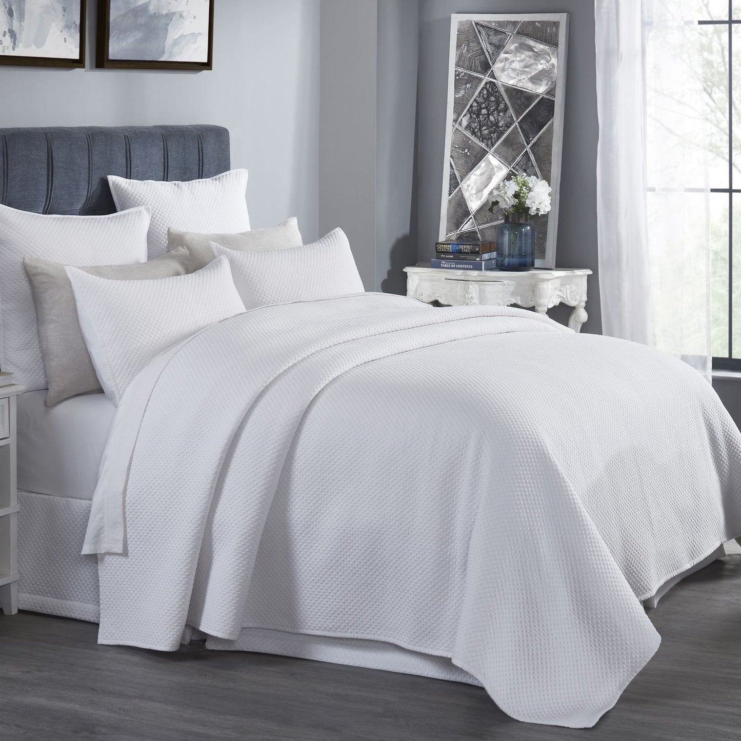 Velentina Diamond Quilted Sateen Coverlet