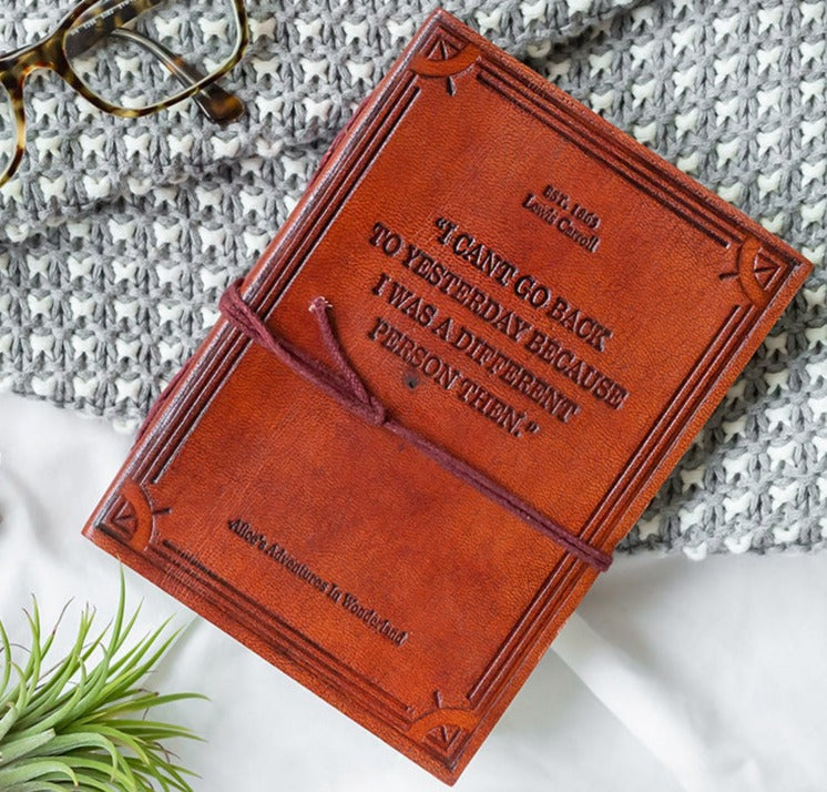 Alice In Wonderland Leather Journal