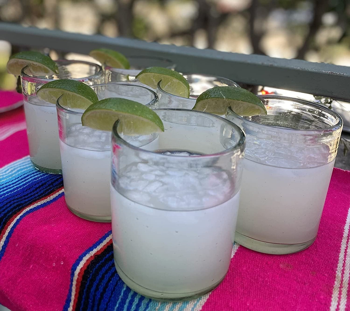 Set of 6 Natural Clear Tumbler Glasses