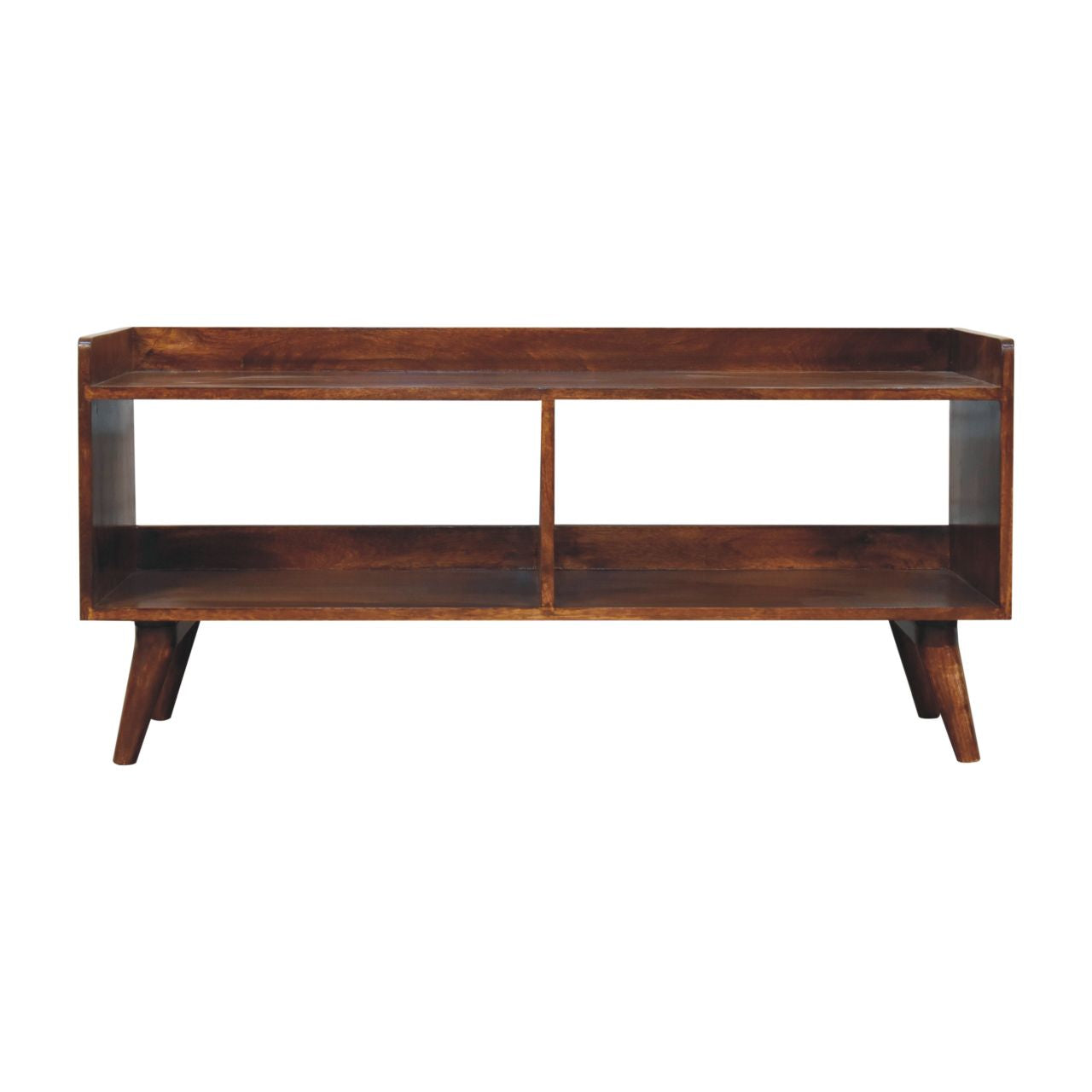 Solid Wood Open-top Chestnut Media Unit